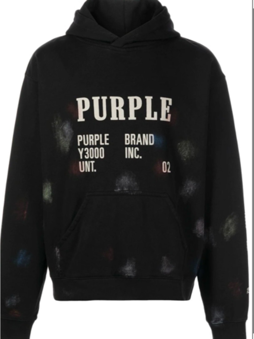 Purple Brand Artifact Silicon Hoodie in washed black